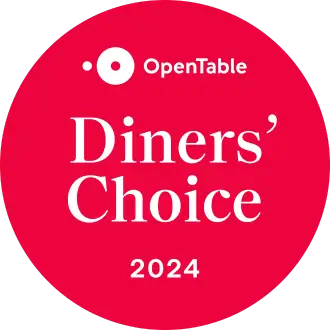 OpenTable Diners’ Choice award badge recognizing Manoli’s Pizza Company for outstanding dining experience in Wailea Maui.