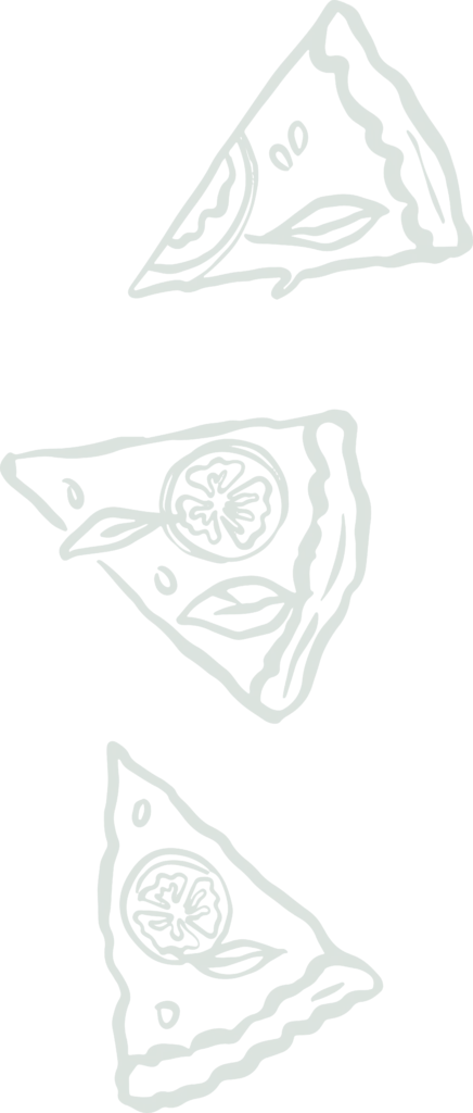 Pizza icon set used in Manoli’s Pizza Company branding representing handcrafted pizza offerings in Wailea Maui restaurant.